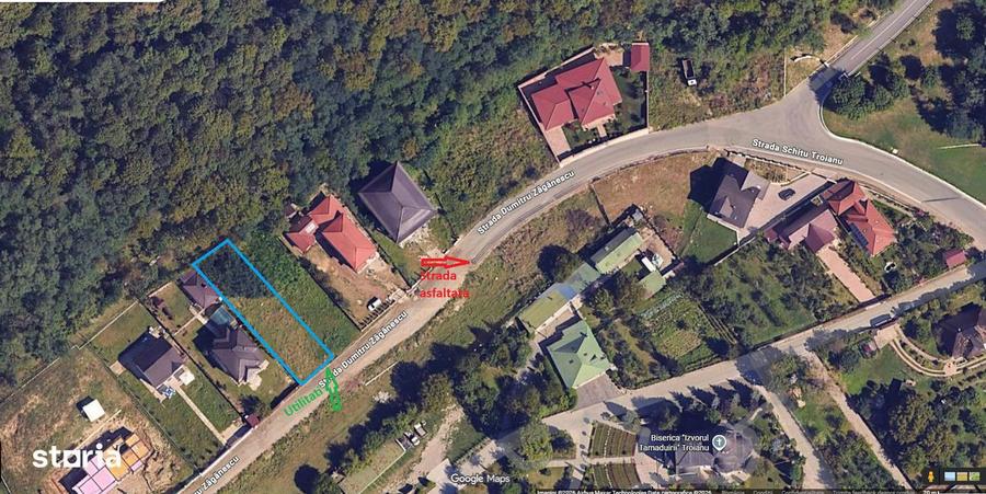 Teren de 580 mp, în Troianu