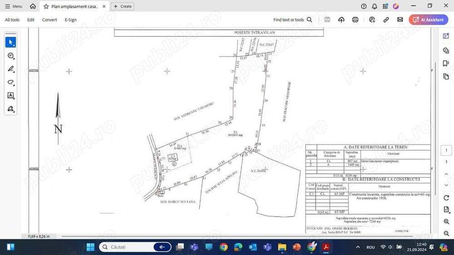 Teren de 3000 mp, în Posești