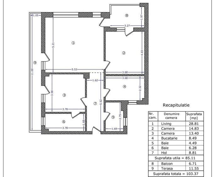 Apartament 3 Camere / Baneasa / Bd Aerogarii/ Biharia - 9