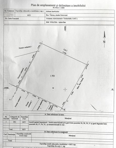 Teren intravilan de 6651 mp, în Agrement Ostroveni