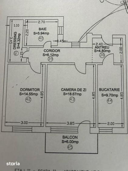 Apartament cu 2 camere decomandat în Apahida