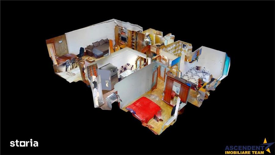 Apartament cu 3 camere decomandat, mobilat în Centrul Civic