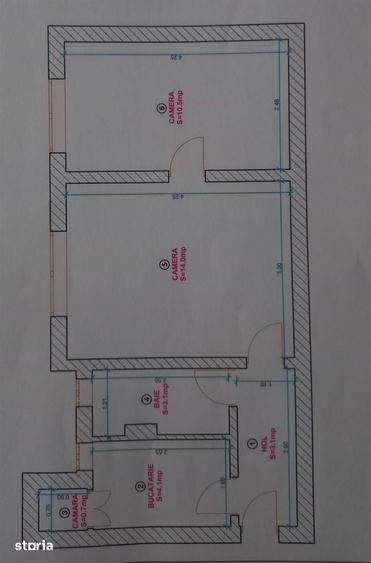 Apartament cu 2 camere în Vasile Aaron