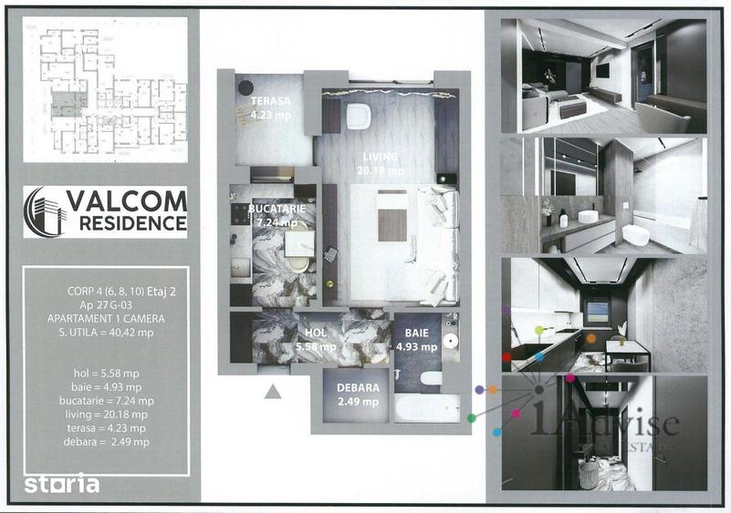 Valcom Residence Bartolomeu, Garsoniera, terasa 4.23 mp, Comision 0% - 4