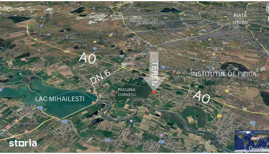 Teren de 4700 mp, în Vest