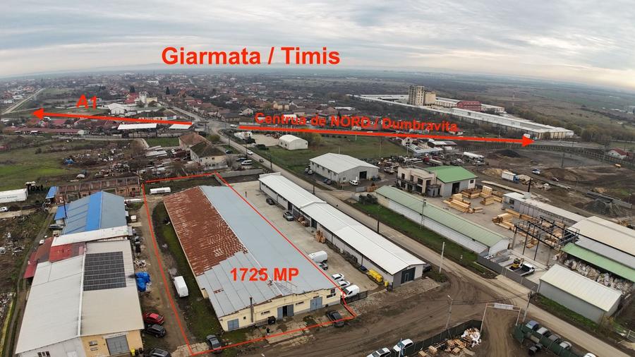 Spațiu industrial, de 1,725 mp, în Giarmata