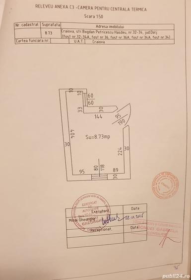 Casă cu 2 camere cu Teren 444 Mp în Central