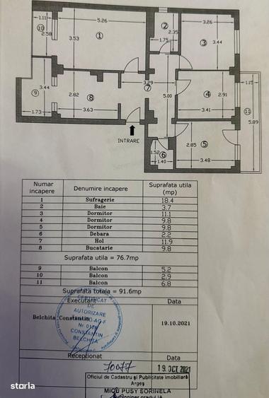 Apartament cu 4 camere decomandat în Central