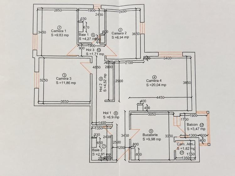 Apartament cu 4 camere decomandat, mobilat în Lipovei