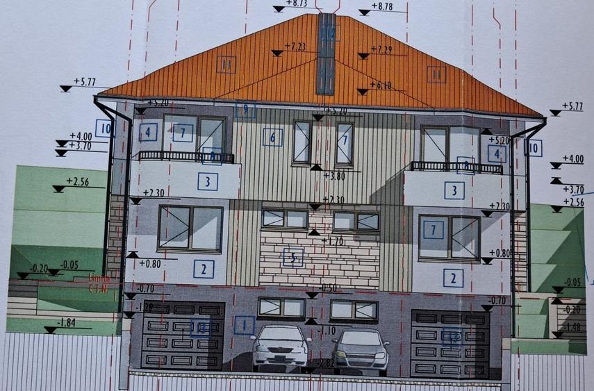 Duplex cu 4 camere cu Garaj în Feleacu