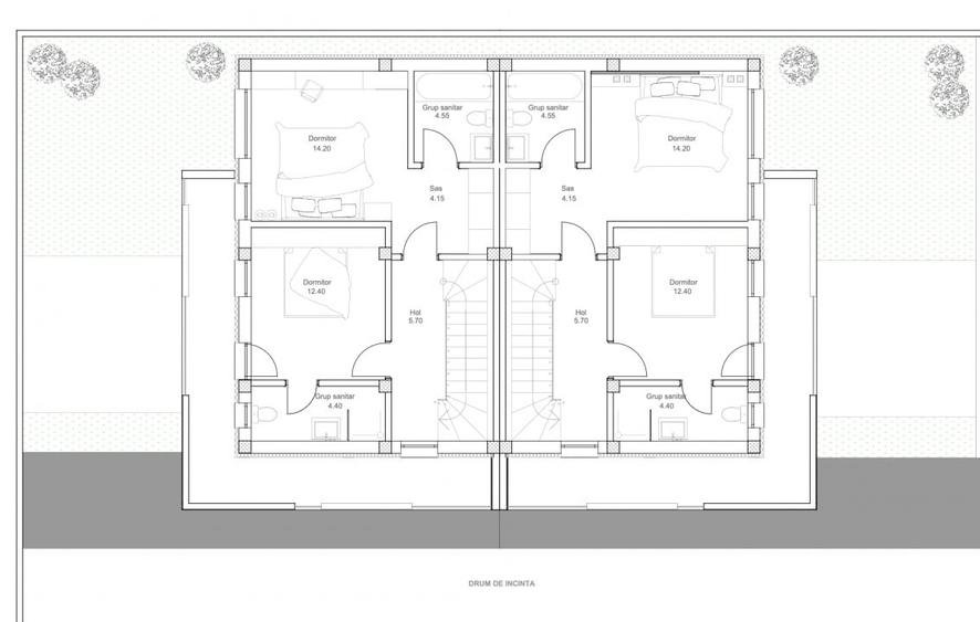 Duplex cu 6 camere cu Canalizare în Voluntari