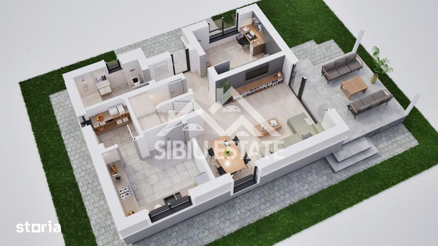 Casă cu 5 camere cu Teren 469 Mp în Central