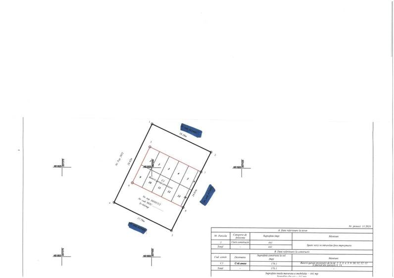 Teren Construcții intravilan de 441 mp, în Lipovei