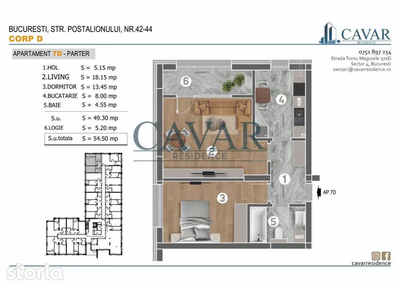 Apartament cu 2 camere în Berceni — fotografia 3
