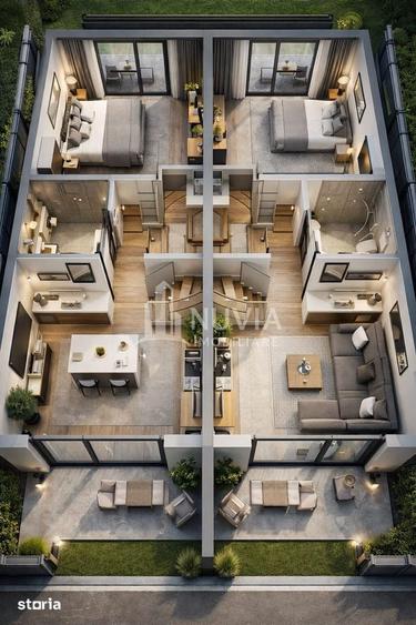 Duplex modern P+1 | 92 mp utili | 220 mp teren | Compartimentare prem - 2