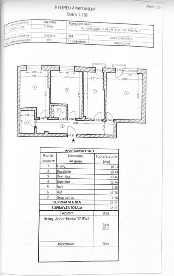 Apartament cu 3 camere decomandat, mobilat în Rahova