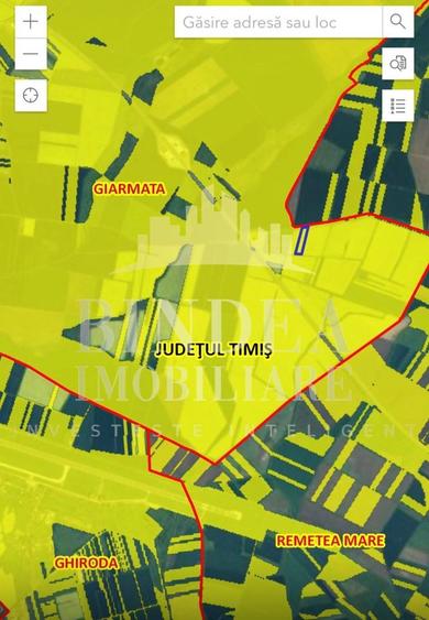Teren agricol extravilan de 2055 mp, în Giarmata