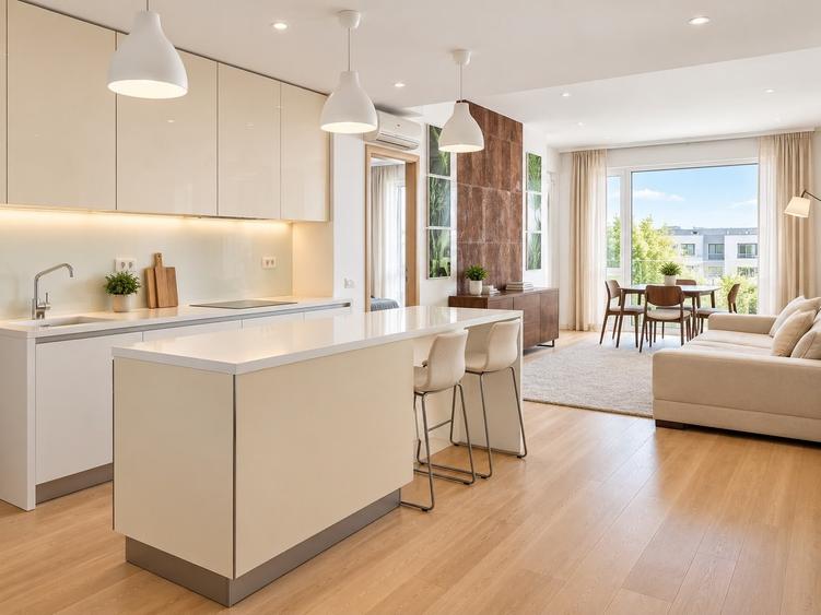 Apartament cu 3 camere semidecomandat, mobilat în Băneasa