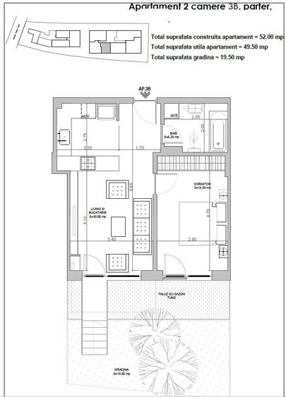 Apartament cu 2 camere semidecomandat în Vatra Luminoasă