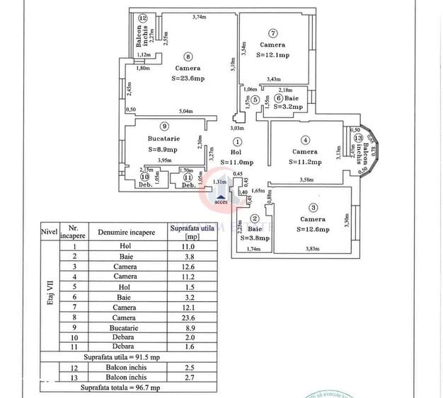 Apartament cu 4 camere decomandat în Simion Bărnuțiu