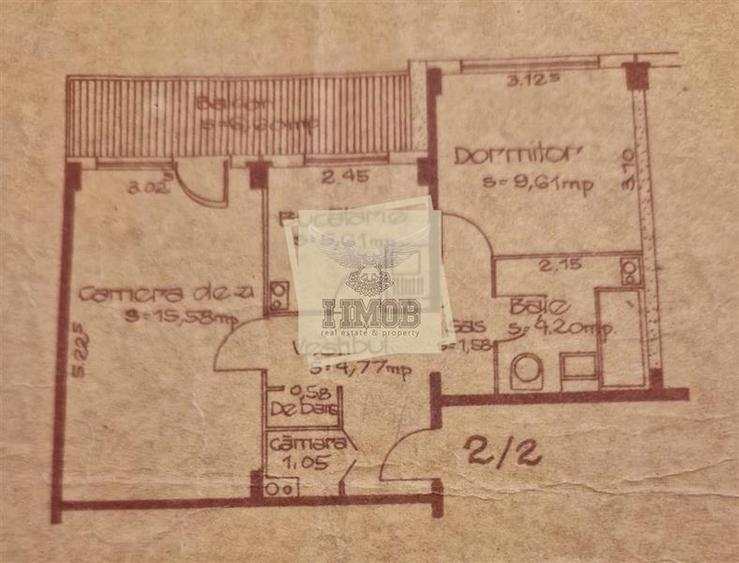 Apartament cu 2 camere decomandat în Hipodrom 4