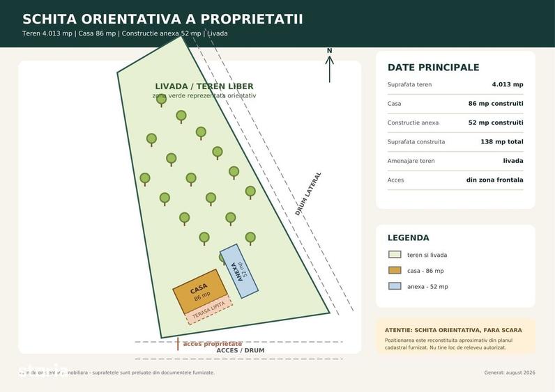Casă cu 3 camere în Central