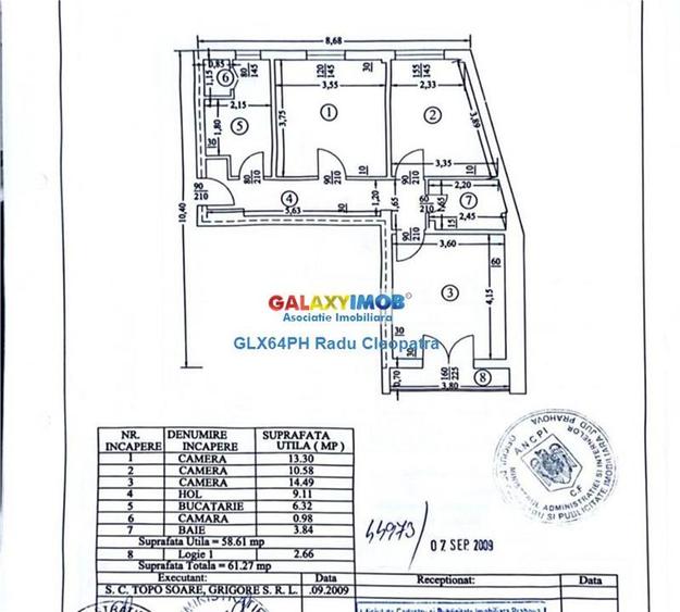 Apartament cu 3 camere decomandat, mobilat în Ultracentral