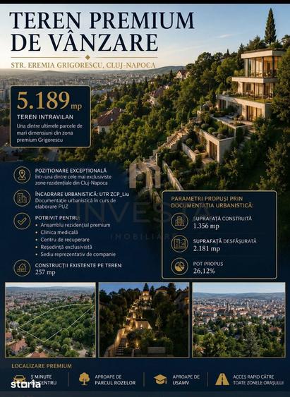 Teren de 5189 mp, în Grigorescu