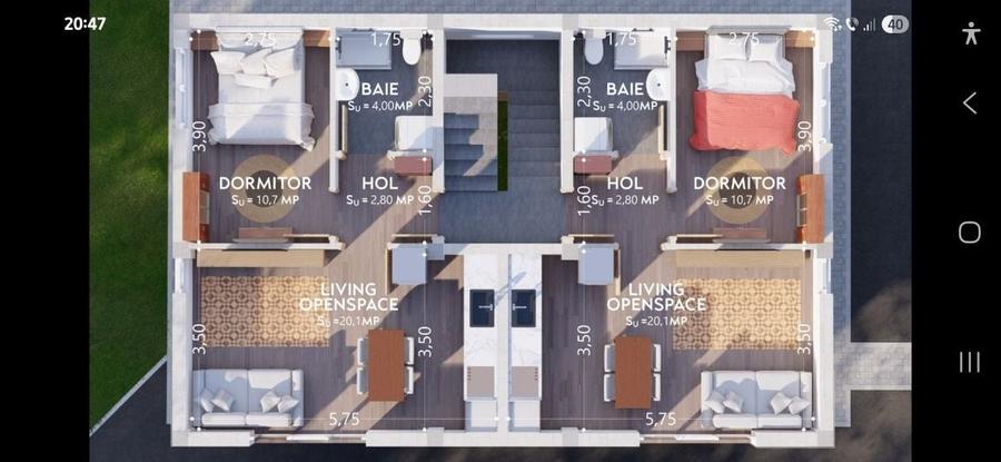 Apartament cu 2 camere decomandat în Sârbi