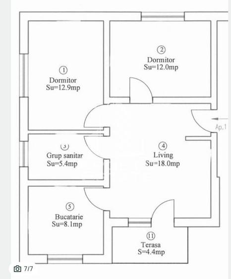Apartament cu 3 camere decomandat în Remetea Mare