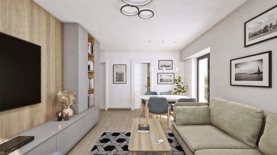 Apartament cu 3 camere decomandat în Industriilor