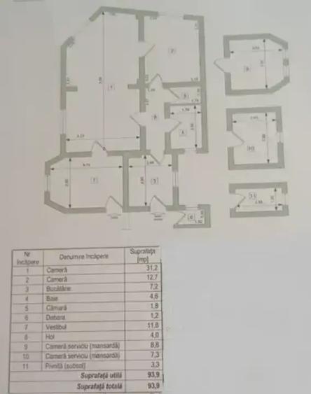 Apartament cu 2 camere circular în Unirii