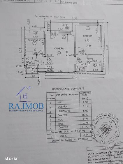 Apartament cu 2 camere semidecomandat în Ultracentral