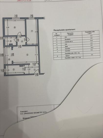 Apartament cu 3 camere în Central