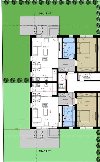 Apartament cu 2 camere decomandat în Aeroport