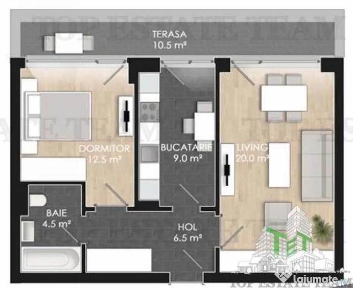Apartament cu 2 camere decomandat în Bucureștii Noi