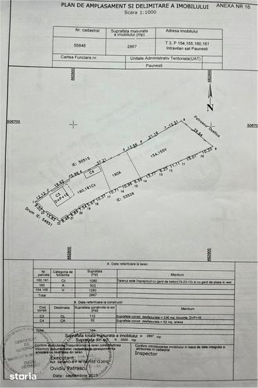 Casă cu 5 camere cu Teren 2867 Mp în Păunești