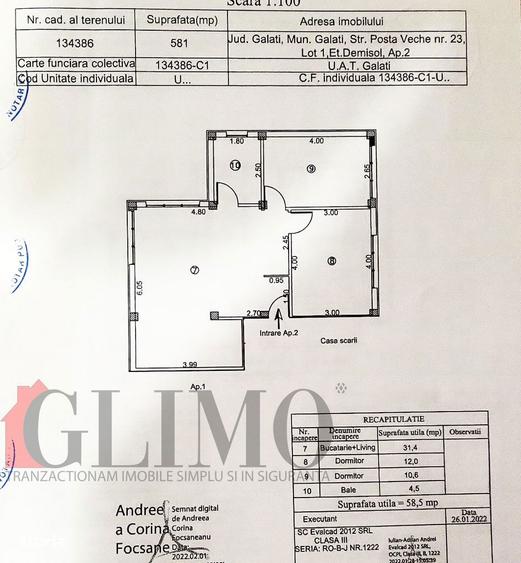Apartament 3 camere, bloc nou 2022, parcare privata, Posta Veche nr 23 - 1