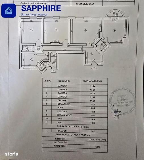 Apartament cu 3 camere în Cișmigiu