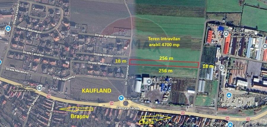 Teren agricol intravilan de 4700 mp, în Satulung