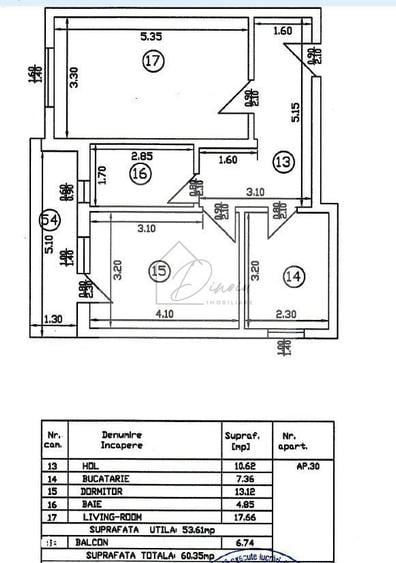 Apartament cu 2 camere decomandat, mobilat în Dobroești