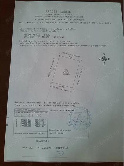 Teren de 900 mp, în Central