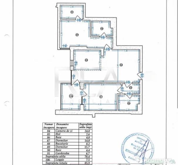 Apartament cu 3 camere semidecomandat în Aviației