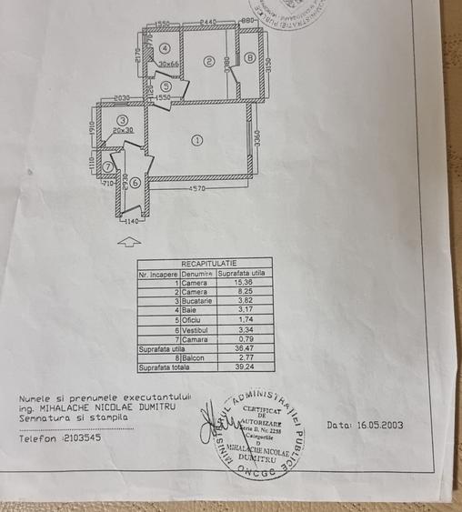 Apartament cu 2 camere semidecomandat în Teiul Doamnei