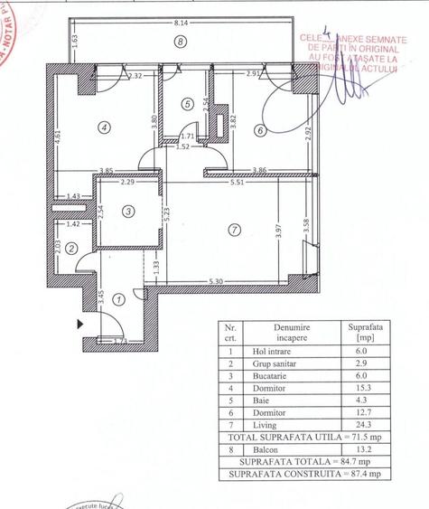 Apartament cu 3 camere decomandat, mobilat în Floreasca