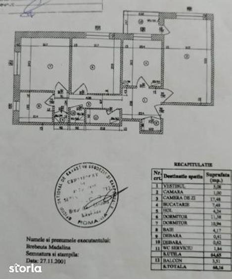Apartament cu 3 camere decomandat în Rahova