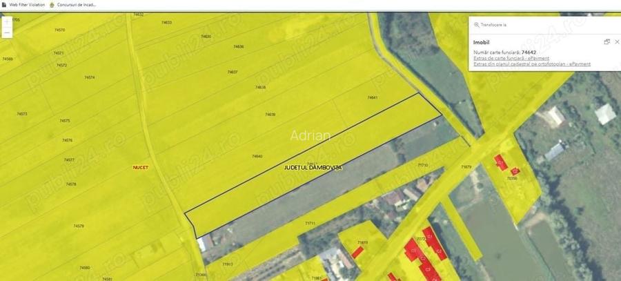 Teren intravilan 4800 mp 23m latime acces asfalt ambele capete Lac 5