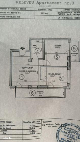 Apartament cu 3 camere în Apahida