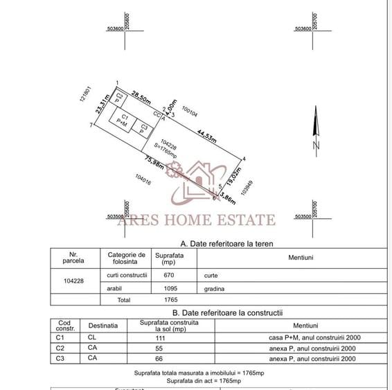 Casă cu 7 camere cu Teren 1765 Mp în Orțișoara