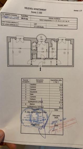 Apartament cu 2 camere decomandat în Unirii